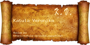 Katula Veronika névjegykártya